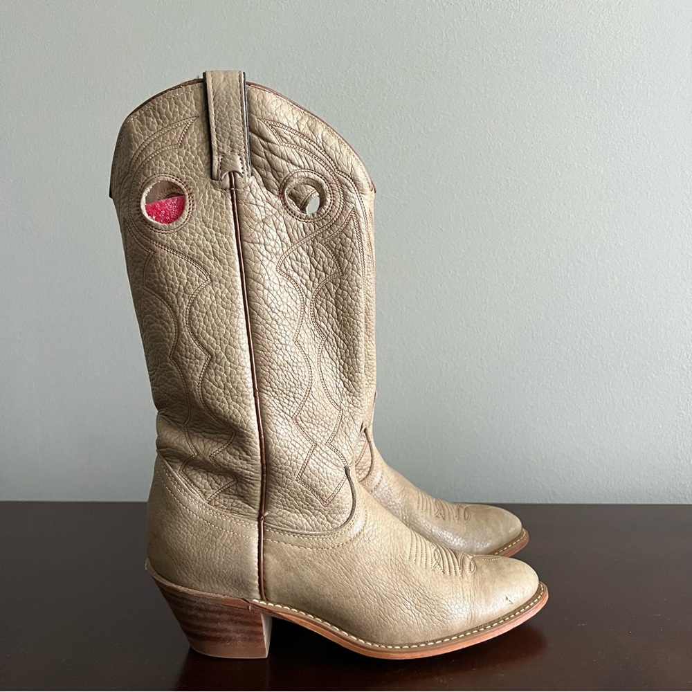 Vintage Acme Cowgirl Boots Tan Western 70s Size 8